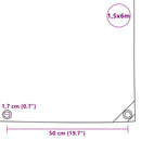 vidaXL kék ponyva 650 g/m² 1,5 x 6 m