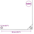 vidaXL kék ponyva 650 g/m² 6 x 8 m