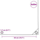 vidaXL fehér ponyva 650 g/m² 6 x 8 m