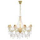vidaXL aranyszínű csillár gyöngyökkel és 8 db E14 izzófoglalattal
