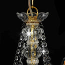 vidaXL aranyszínű csillár gyöngyökkel és 8 db E14 izzófoglalattal