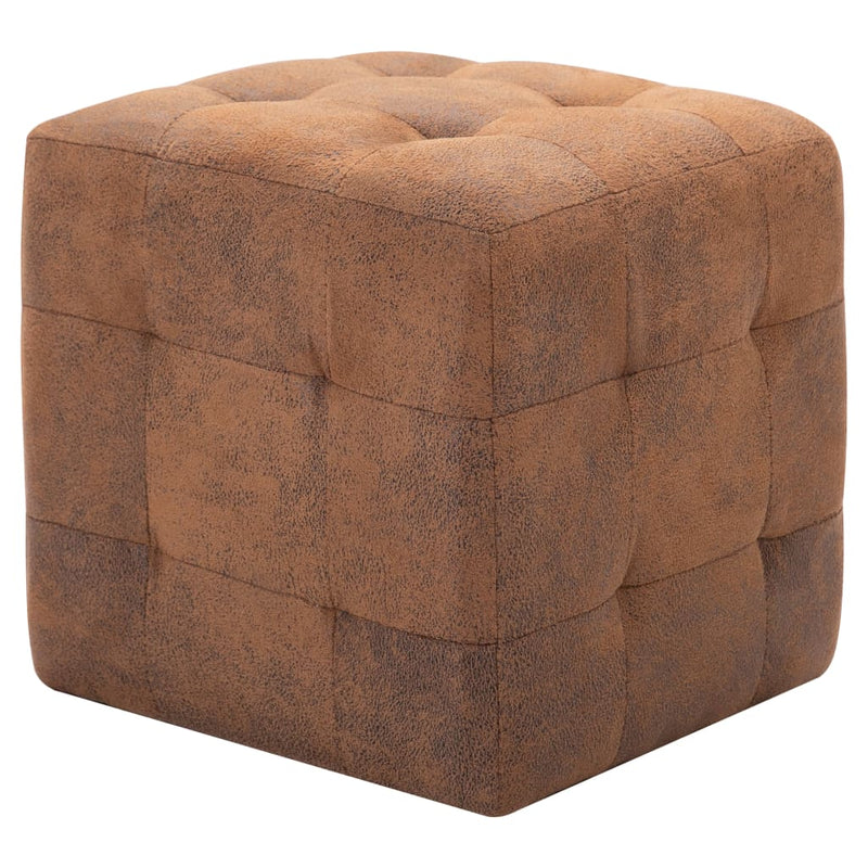 vidaXL 2 db barna művelúr éjjeliszekrény 30 x 30 x 30 cm