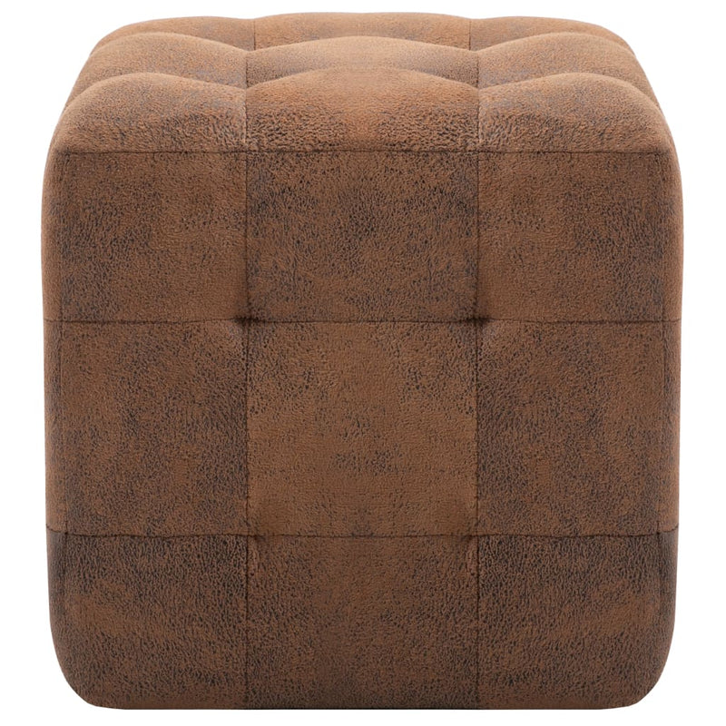 vidaXL 2 db barna művelúr éjjeliszekrény 30 x 30 x 30 cm