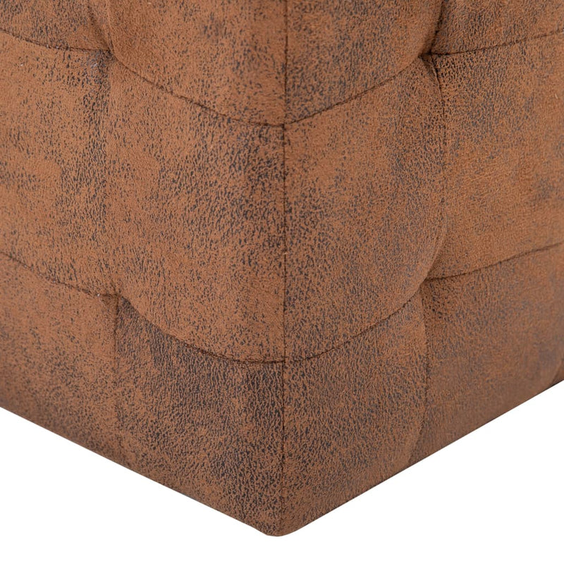vidaXL 2 db barna művelúr éjjeliszekrény 30 x 30 x 30 cm