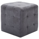 vidaXL 2 db szürke művelúr éjjeliszekrény 30 x 30 x 30 cm