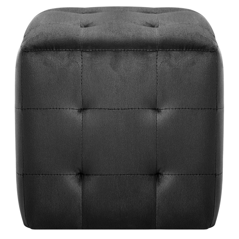 vidaXL 2 db fekete bársony éjjeliszekrény 30 x 30 x 30 cm