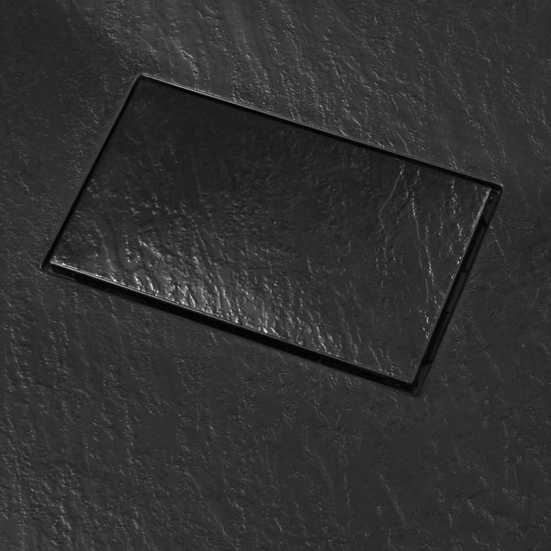 vidaXL fekete SMC zuhanytálca 80 x 80 cm
