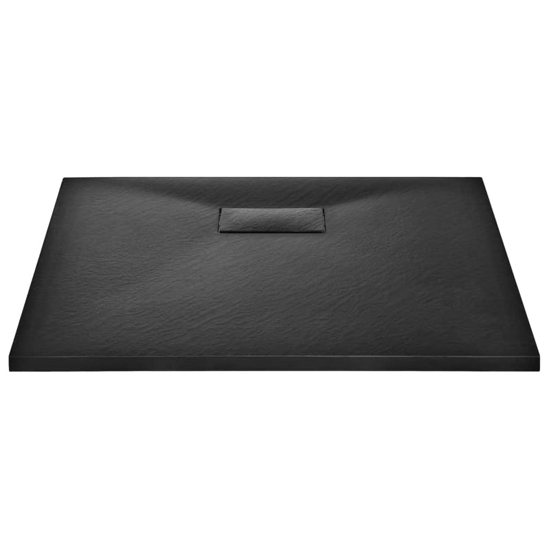 vidaXL fekete SMC zuhanytálca 90 x 80 cm