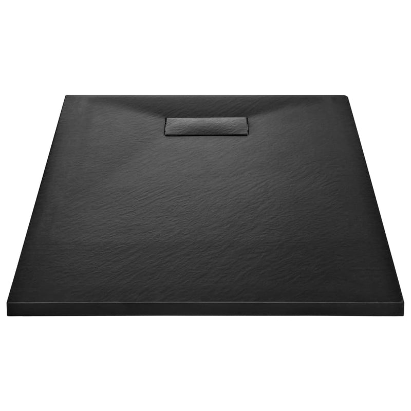 vidaXL fekete SMC zuhanytálca 100 x 80 cm