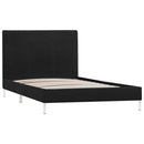 vidaXL fekete szövetkárpitozású ágykeret 90 x 200 cm