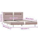 vidaXL kávészínű ágykeret LED-ekkel matrac nélkül 135x190 cm