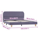 vidaXL világosszürke szövet ágykeret matrac nélkül 135x190 cm