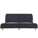 vidaXL sötétszürke szövet ágykeret matrac nélkül 150x200 cm