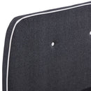 vidaXL sötétszürke szövet ágykeret matrac nélkül 150x200 cm