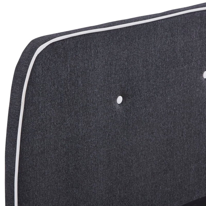 vidaXL sötétszürke szövet ágykeret matrac nélkül 150x200 cm