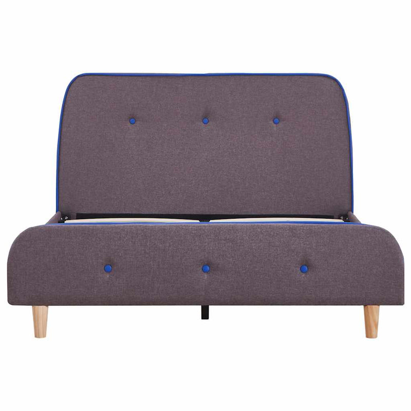 vidaXL tópszínű szövet ágykeret matrac nélkül 120x190 cm