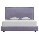 vidaXL világosszürke szövet ágykeret matrac nélkül 135x190 cm