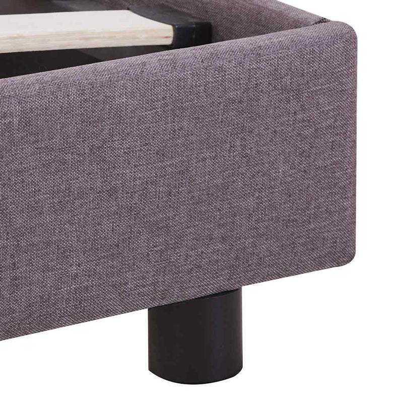 vidaXL ágykeret matrac nélkül tópszín anyagból 135x190 cm