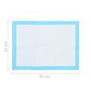 vidaXL 200 db nem szőtt anyagú kisállatszoktató betét 45x33 cm