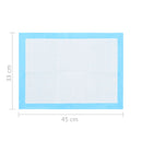 vidaXL 400 db nem szőtt anyagú kisállatszoktató betét 45x33 cm