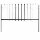 vidaXL fekete acél Woerden kerti kerítés lándzsás tetejű 170 x 80 cm