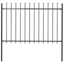 vidaXL fekete acél Woerden kerti kerítés lándzsás tetejű 170 x 120 cm