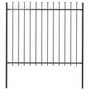 vidaXL fekete acél Woerden kerti kerítés lándzsás tetejű 170 x 150 cm
