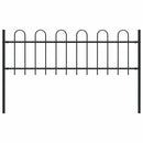 vidaXL fekete BOXTEL acélkerítés karimás tetejű 170 x 60 cm