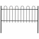 vidaXL fekete BOXTEL acélkerítés karimás tetejű 170 x 80 cm