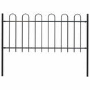 vidaXL fekete BOXTEL acélkerítés karimás tetejű 170 x 80 cm