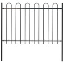 vidaXL fekete BOXTEL acélkerítés karimás tetejű 170 x 120 cm
