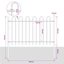 vidaXL fekete BOXTEL acélkerítés karimás tetejű 170 x 120 cm