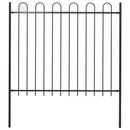 vidaXL fekete BOXTEL acélkerítés karimás tetejű 170 x 150 cm
