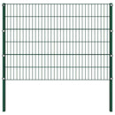 vidaXL zöld vas kerítéspanel oszlopokkal 176,5 x 120 cm