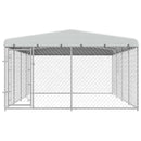 vidaXL kültéri kutyakennel tetővel 7,6 x 3,8 x 2,3 m