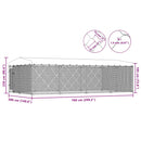 vidaXL kültéri kutyakennel tetővel 7,6 x 3,8 x 2,3 m