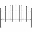 vidaXL fekete acél kerti kerítés lándzsás tetejű 181 x 125 cm