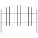 vidaXL fekete acél Woerden kerti kerítés lándzsás tetejű 170 x 125 cm