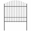 vidaXL fekete acél Woerden kerti kerítés lándzsás tetejű 170 x 175 cm