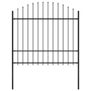 vidaXL fekete acélkerítés lándzsás tetejű 181 x 175 cm