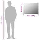 vidaXL keret nélküli üveg tükör 70 x 50 cm