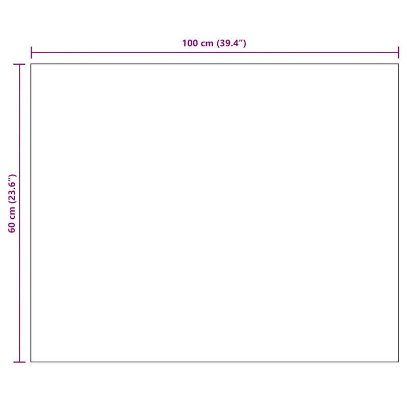 vidaXL keret nélküli üveg tükör 100 x 60 cm