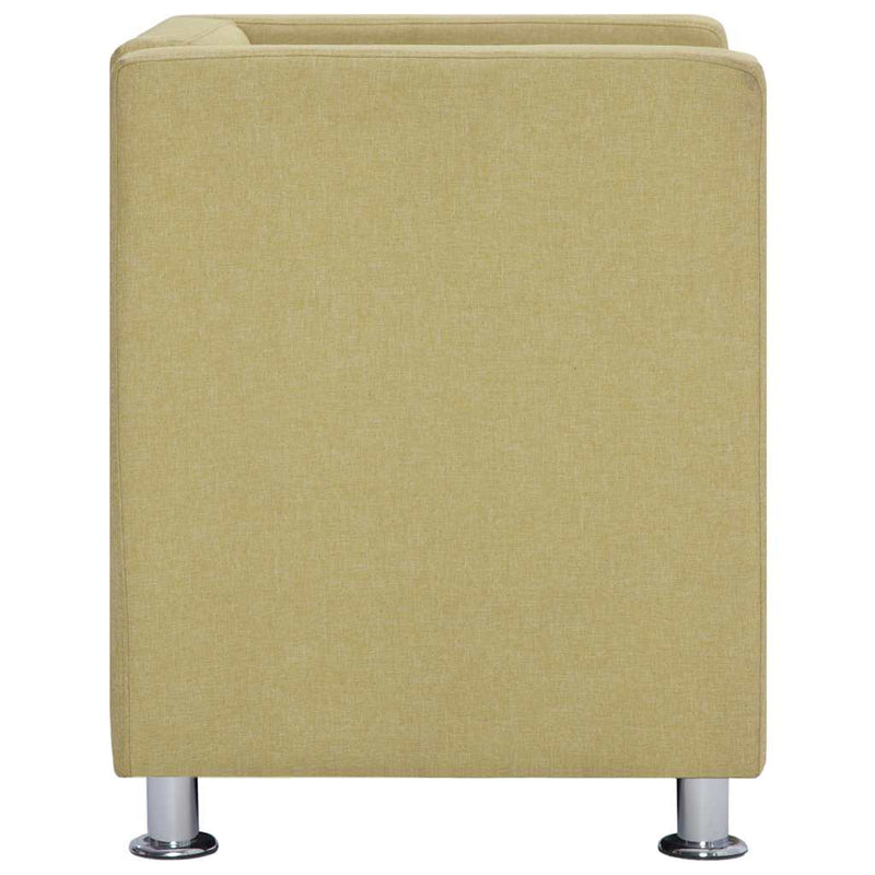 vidaXL zöld szövet kocka alakú karosszék