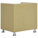 vidaXL zöld szövet kocka alakú karosszék