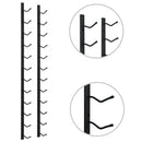 vidaXL fekete vas falra szerelhető bortartó állvány 12 palacknak