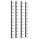 vidaXL 2 db fekete vas falra szerelhető bortartó állvány 24 palacknak