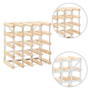 vidaXL tömör fenyőfa bortartó állvány 20 palackhoz