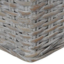 vidaXL 2 személyes szürke természetes rattan kanapé párnával