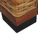 vidaXL barna természetes rattan fotel párnával