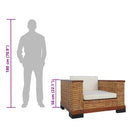 vidaXL barna természetes rattan fotel párnával